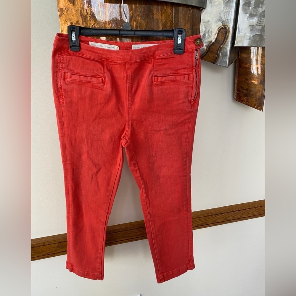 PILCRO AND THE LETTERPRESS High Rise Red Orange Legging Size 28